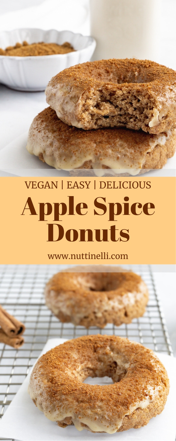 Vegan Baked Donuts - Apple Spice Flavor! - Nutti Nelli