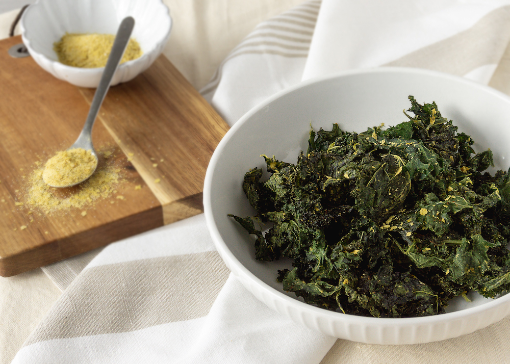 Cheesy Easy Kale Chips