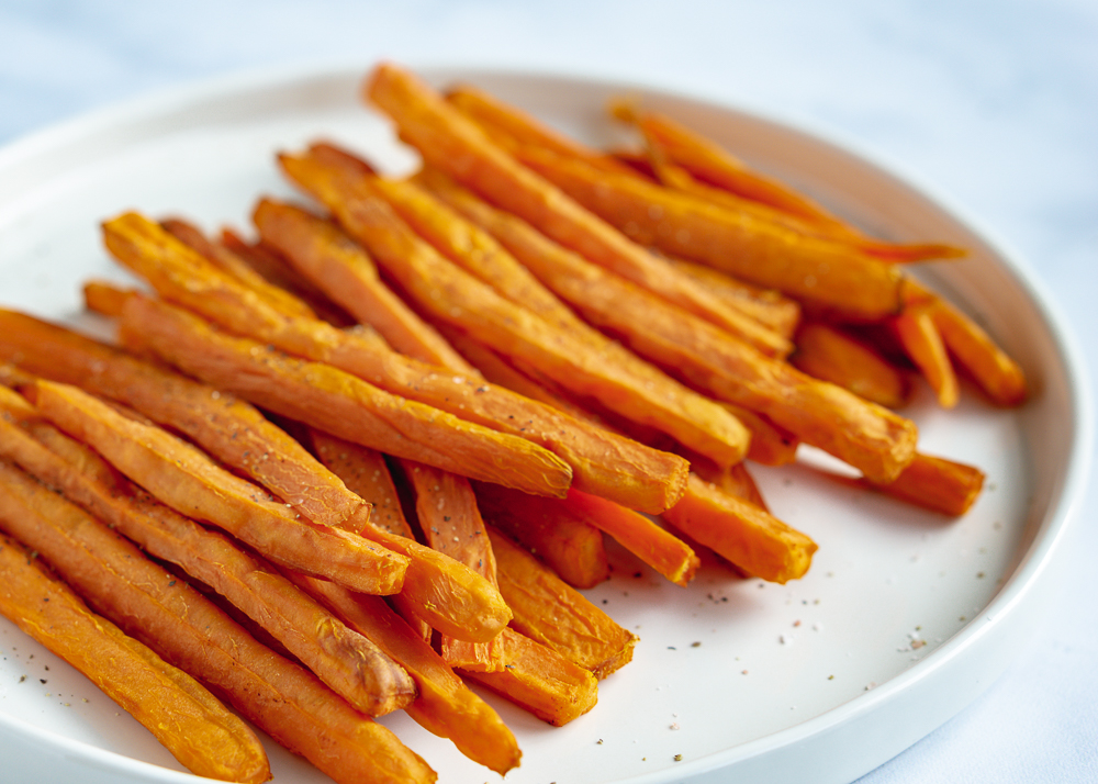 Oil-Free Sweet Potato Fries - Great to Dip in Any Sauce - Nutti Nelli