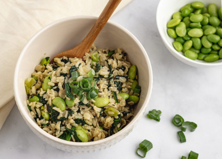 Edamame Rice – Great to Make into Musubis