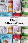 Flour alternatives Pinterest pin image.